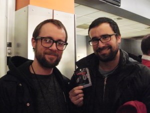 Dylan and Pat in the building