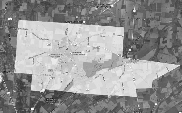 Miami Township map overlay bw